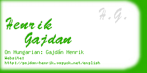 henrik gajdan business card