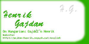 henrik gajdan business card